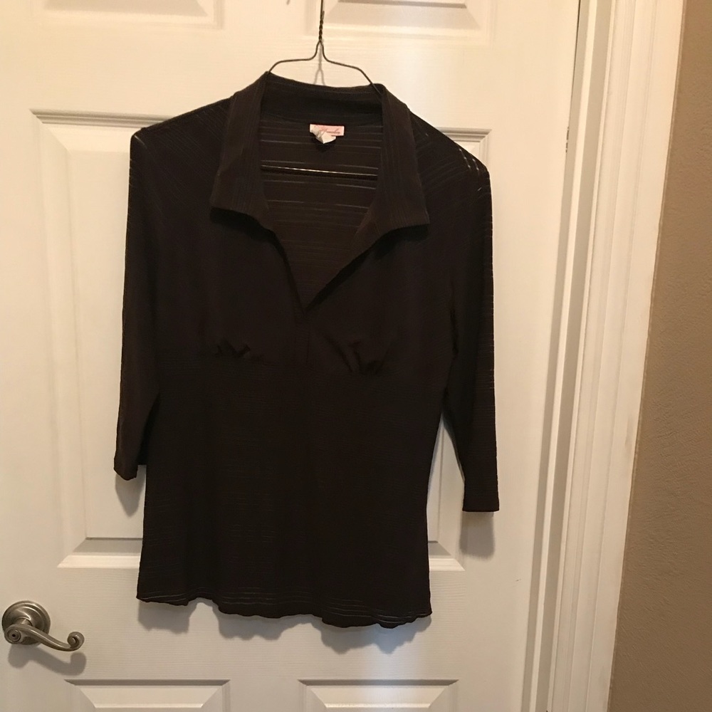 Brown blouse work/dress